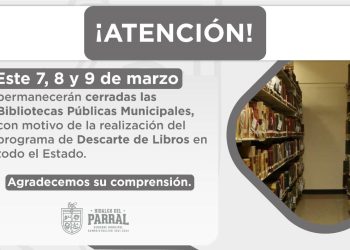 Bibliotecas Públicas Municipales cerrarán por Descarte de Libros este 7, 8 y 9 de marzo