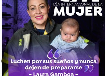 Laura desafía los estereotipos de género como bombera