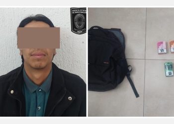 Detienen a sujeto vendiendo vapeadores afuera del COBACH en Parral