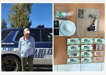 Lo capturan con droga, una pistola y dinero en efectivo, en Parral