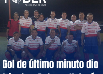 Gol de último minuto dio triunfo a Paloma Holguín en futbol de veteranos