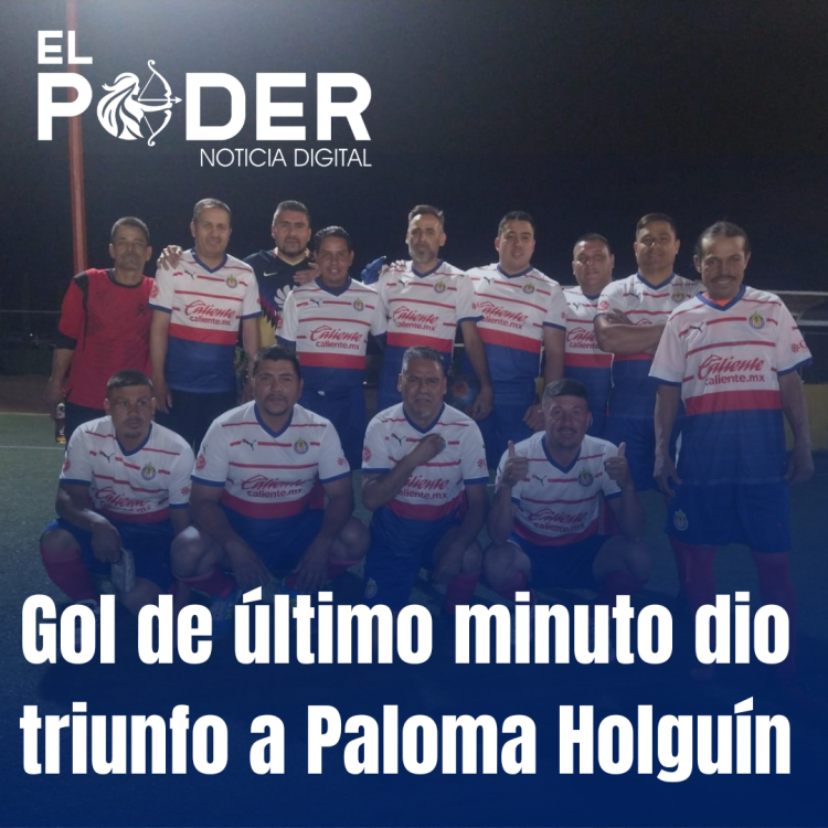 Gol de último minuto dio triunfo a Paloma Holguín en futbol de veteranos