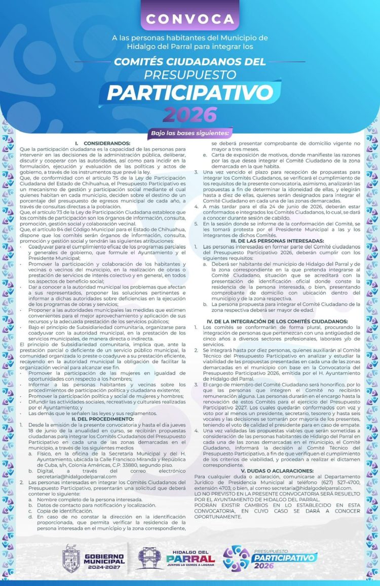 Parral fortalece la coordinación regional al ser sede de la Asamblea Ordinaria del Comité de Planeación Regional