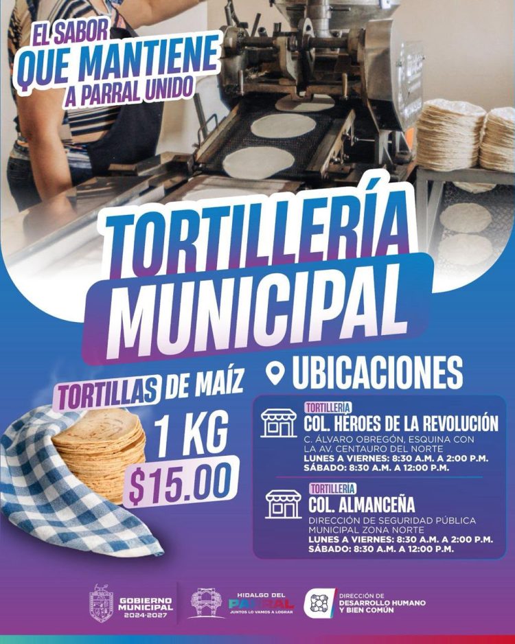 Tortillería Municipal fortalece la economía familiar con tortillas de maíz a bajo costo