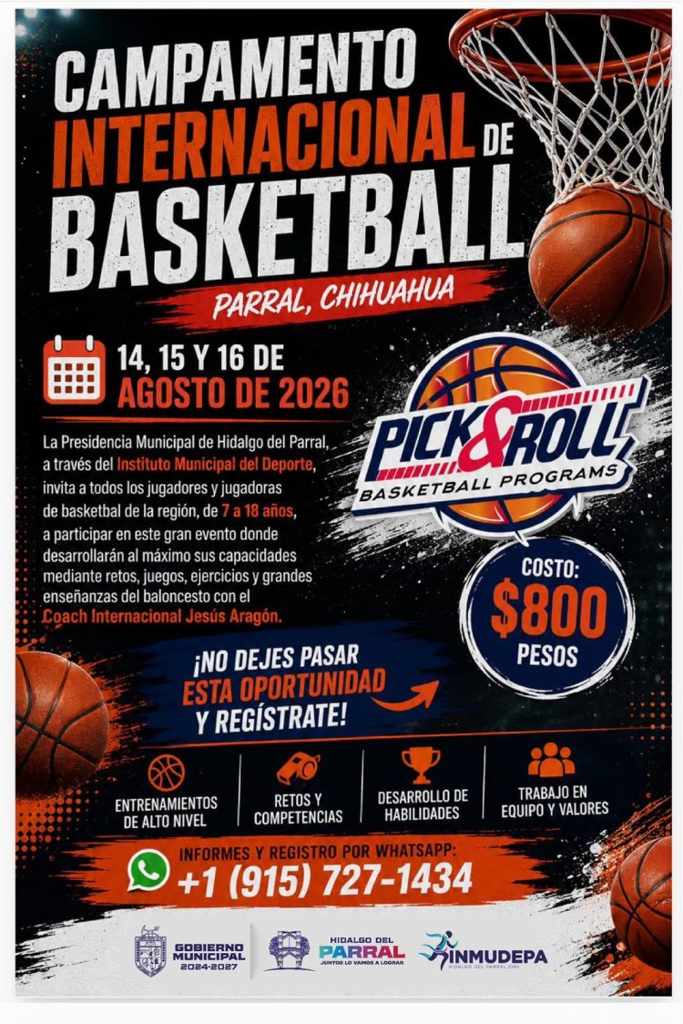 Parral abre sus puertas al talento juvenil con el Campamento Internacional de Básquetbol 2026