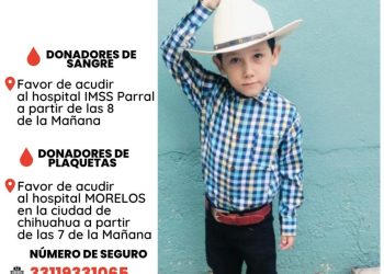 Urgente llamado a la solidaridad: solicitan donadores de sangre y plaquetas para Jesús Josué