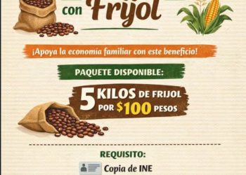 ¡Apoyo a la economía familiar de Allende!Ofrecen paquete de 5 kilos de frijol por solo 100 pesos