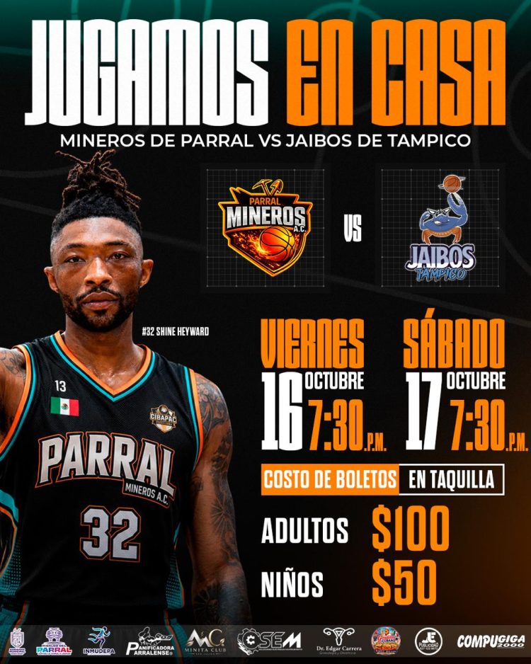 ¡Mineros de Parral vuelve a casa para recibir a Jaibos de Tampico!