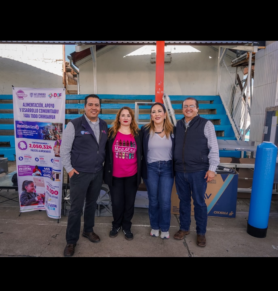 Lleva alcalde Salvador Calderón y Gobierno del Estado equipamiento para desayunos calientes a primaria de Parral